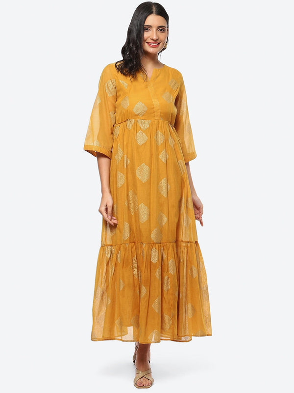 Ethnic Motifs Printed Maxi Dress
